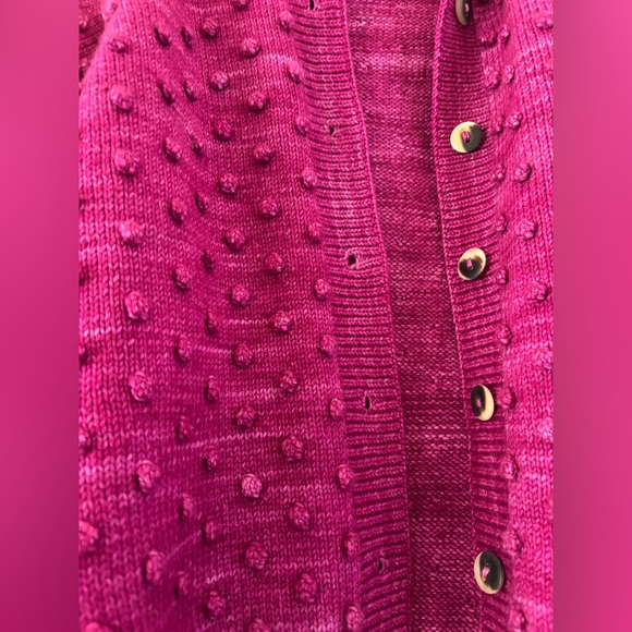 Misha & Puff Popcorn Polo Cardigan in Fuschia SZ 2 - Picture 10 of 11